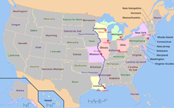 Carte des États-Unis (les états et villes dont parle Henri Fontaine) Carte des États-Unis (les états et villes dont parle Henri Fontaine)