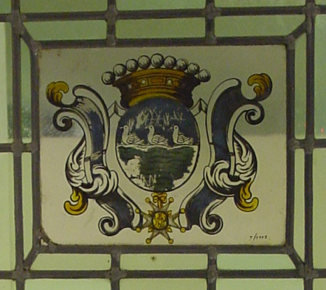 Chevalier Jean de Halleux (armoiries, église Saint-Jean-Baptiste, 1726)
