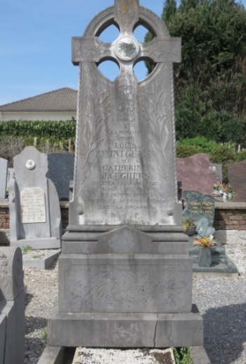 Tombe de Louis Wintgens et Catherine Jaeghers (cimetière de Bilstain)